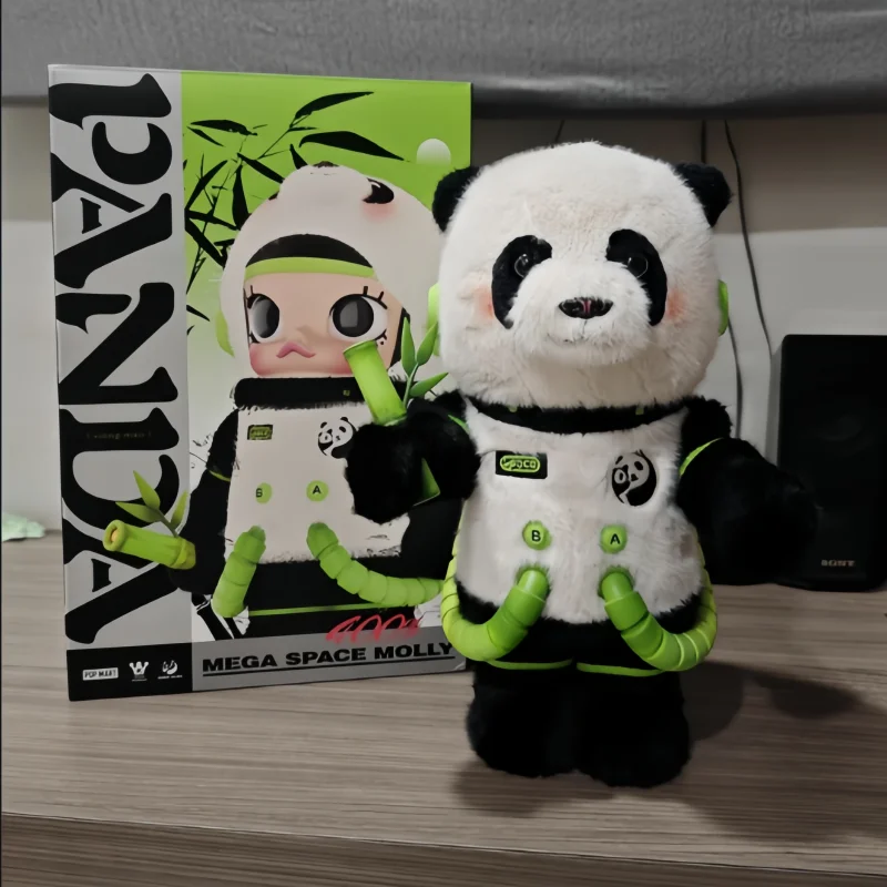 In Stock Genuine Pop Mart Space Molly Panda 400% action figure Trendy Toy Doll Mega Collection Handmade Gift toys