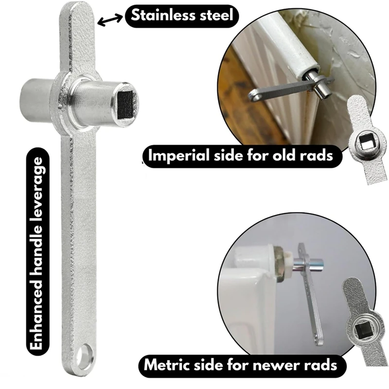 

Hot The Ultimate Radiator Key - Dual-Sized Imperial & Metric - Premium Stainless Steel Rad Key For Efficient Heating