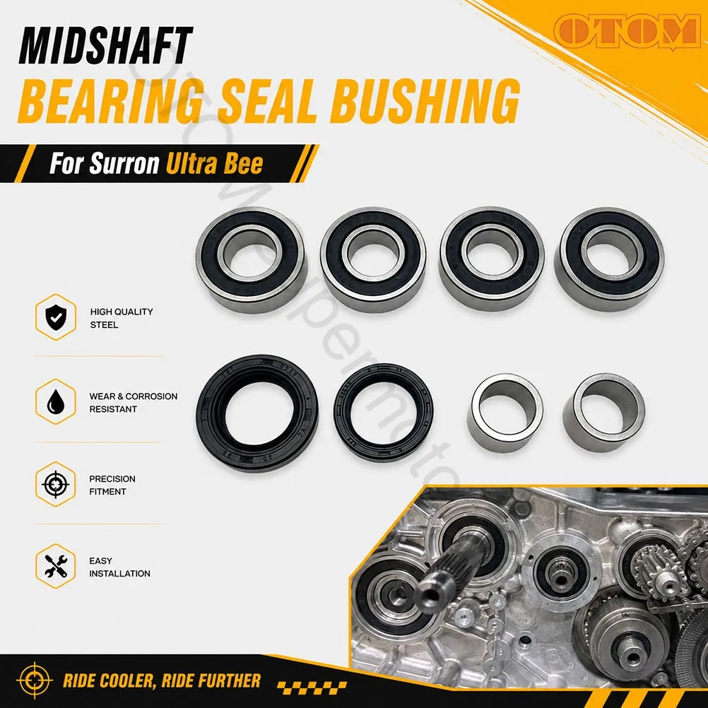 For Surron Ultra Bee Motorcycle MidShaft Bearing Oil Seal Bushing Mid Shaft Jackshaft Part SUR-RON UltraBee Electric Dirt Bikes