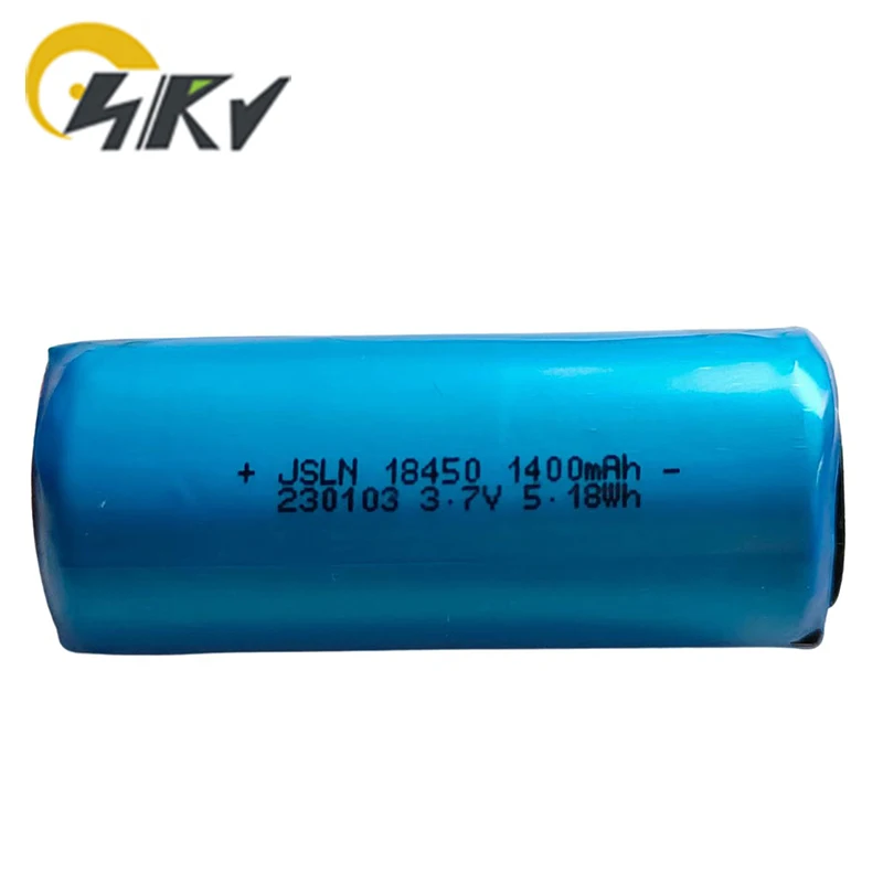 

High Quality 18450 1400mAh High Rate 3A Cylindrical Polymer Lithium Electricity Rechareable Battery For E-cig 100% New