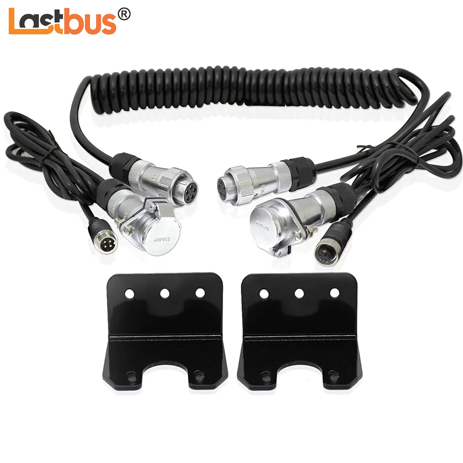 

Lastbus Metal Mounting Bracket + Heavy Duty Trailer Cable 4PIN Connector Suzy Coil Alloy