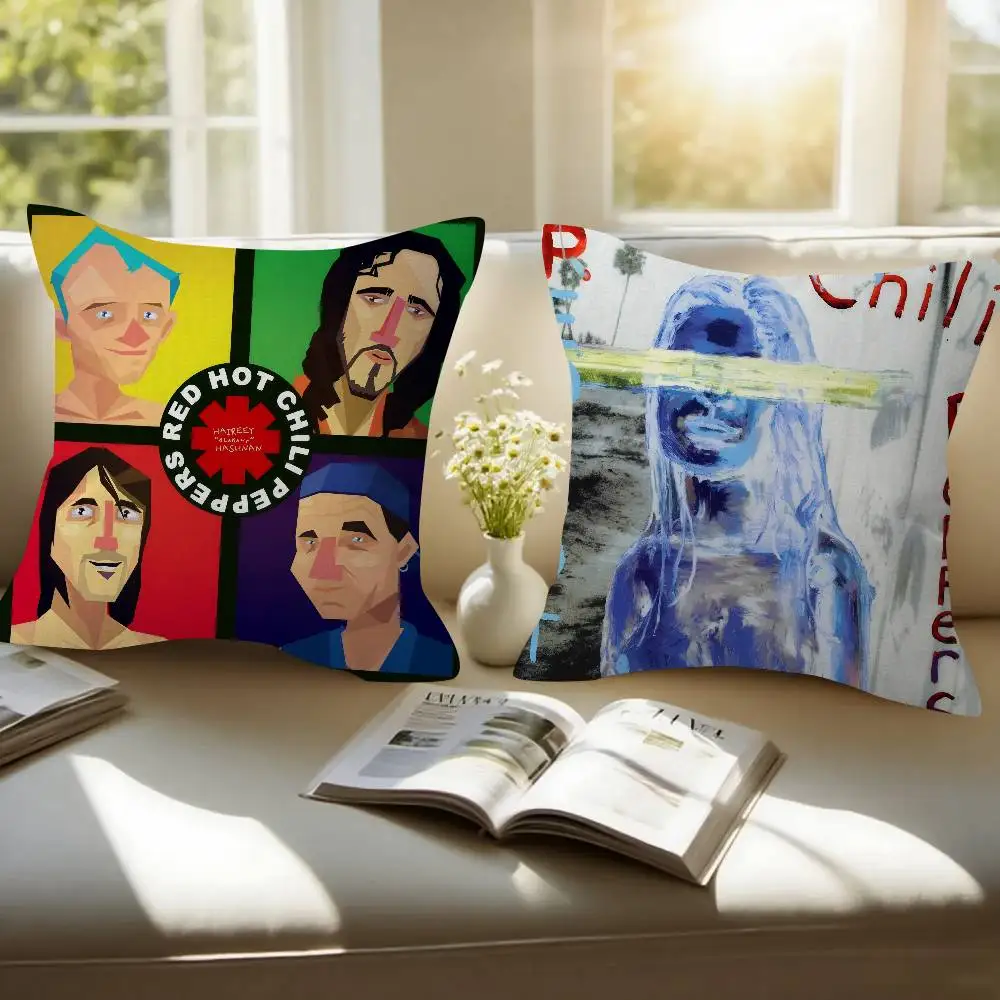 45*45cm Cushion Cover Pillow Cover Decor Pillowcase Home Pillowcase for Couch Pillow Red Hot Chili P-Peppers Band