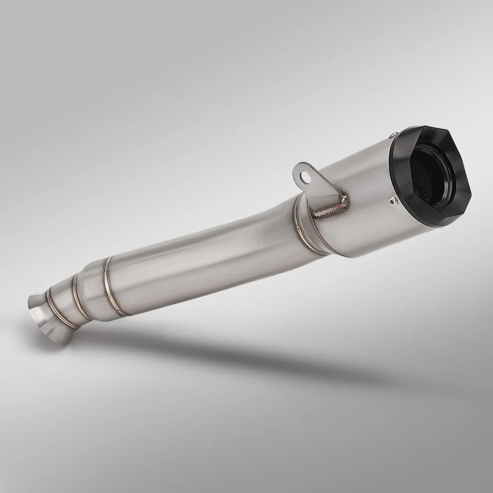 Motorcycle Exhaust Muffler Assembly with Mid Link Pipe for NK800 2023-2025, Anti-rust performance