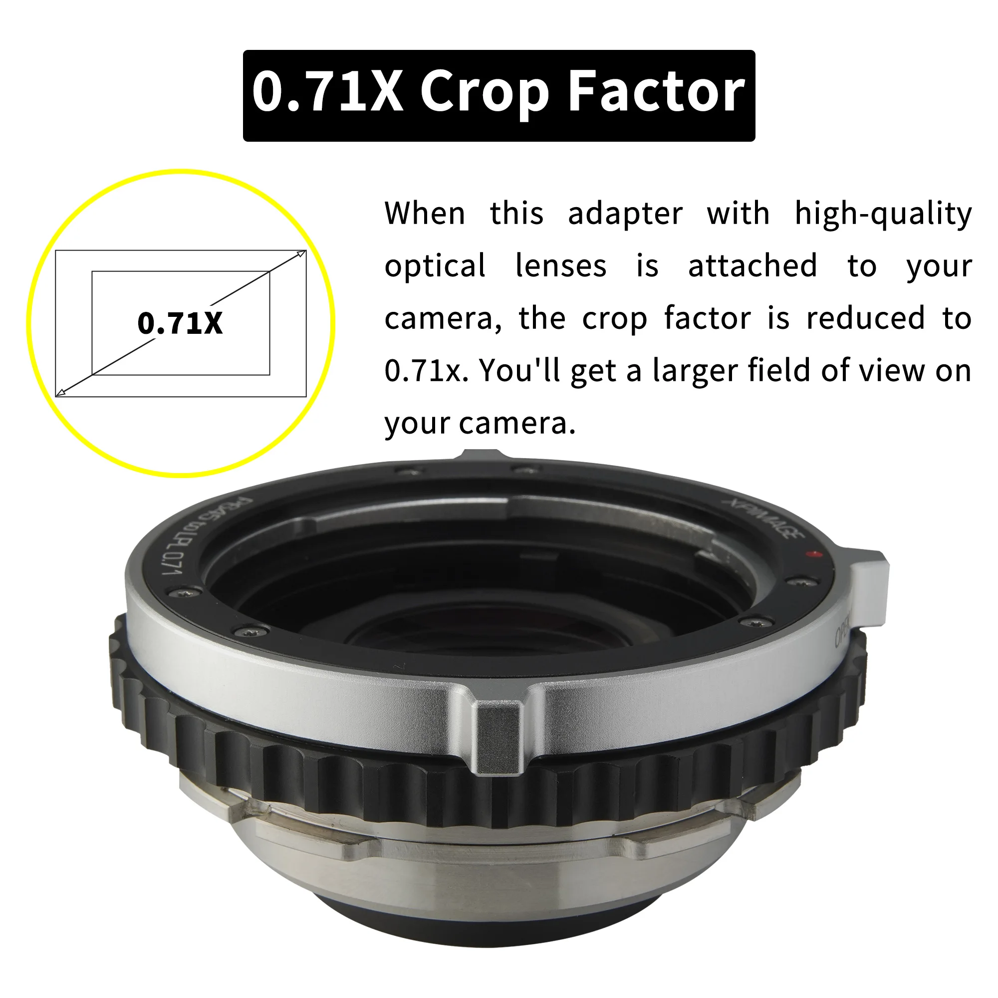 XPIMAGE Speed Booster 0.71X Optical Focal Reducer Adapter Compatible with Pentax 645 Lens for ARRI LPL Camcorder Cinema Cameras