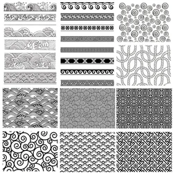 Clay Stamp Chinese Style Texture Emboss Sheet Ceramic Pottery Polymer Clay Tool Wave Template DIY Clay Earring Art Supplies