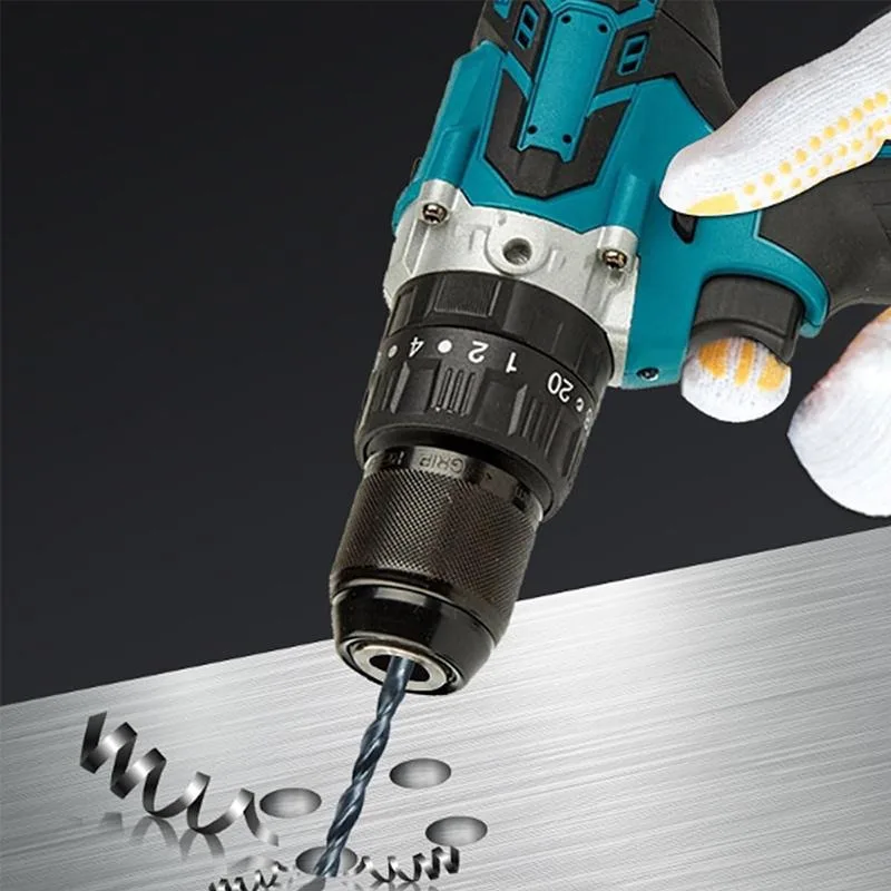 充電式21V多機能電動ハンドドリル - リチウム電池、インパクトピストルドリル、電動ドライバー機能