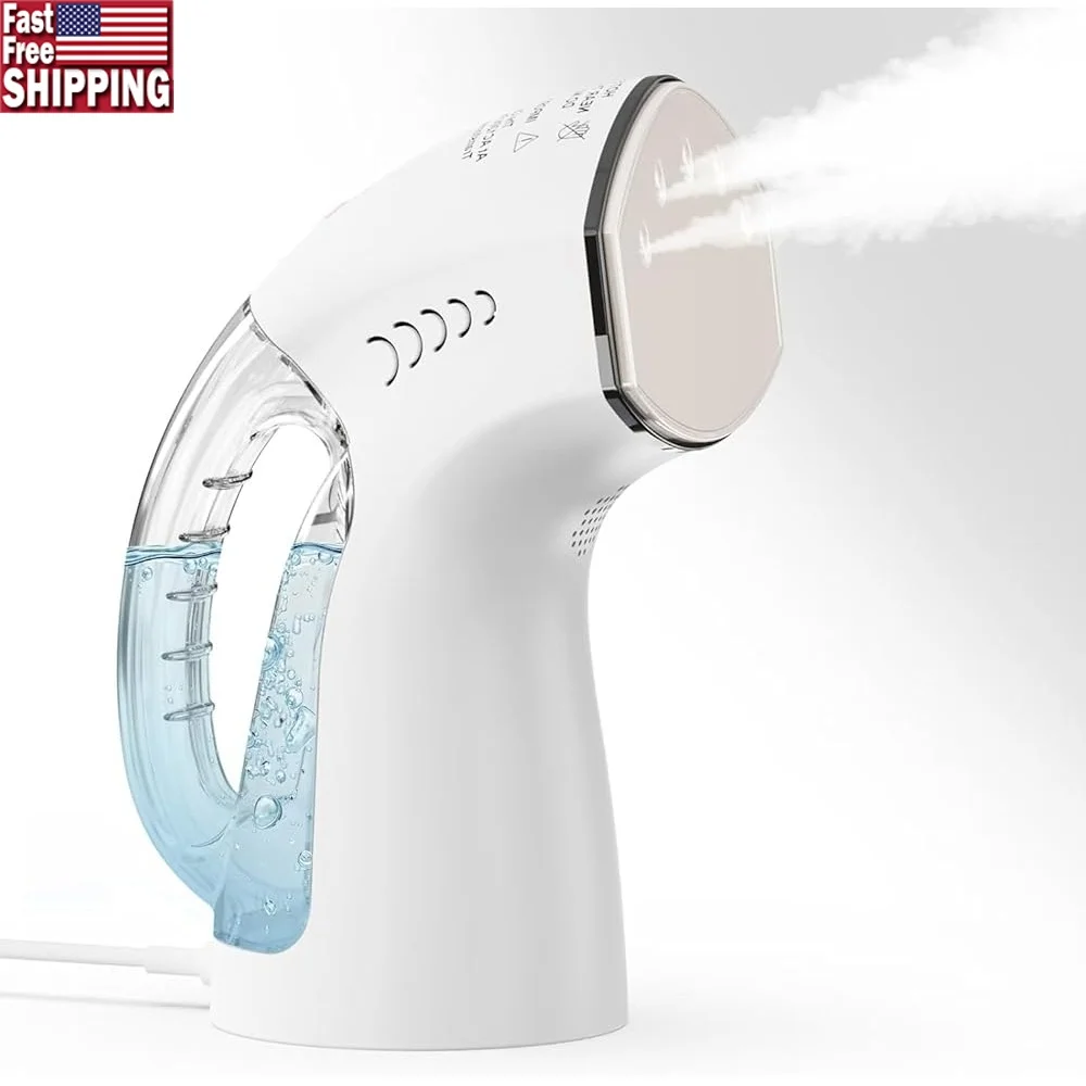 2 in 1 Portable Clothes Steamer Iron Intelligent Chip Soft Steam Leak Proof Design 250ml Water Tank Automatic Shut Off