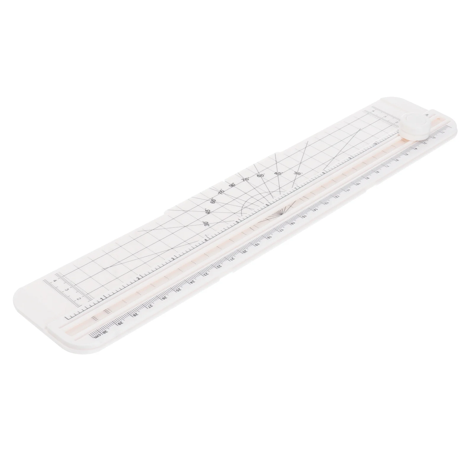 Mini Paper Cutter Compact A4 Trimmer Pull-Out Ruler Alignment Grid Safety Guard Replaceable Blade For Photo Label Trimming