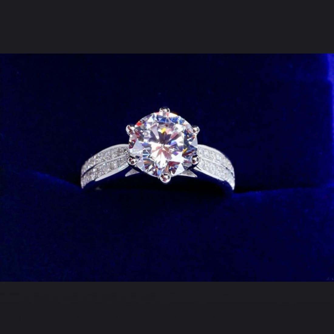 

Classic 925 Sterling Silver Round 3ct Simulated Diamond Wedding Engagement Rings finger for Women fine Jewelry