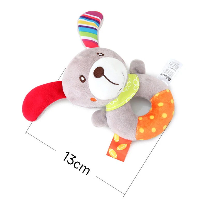 Newborn Plush Soft Rattles Toys Exercise Baby Gripping Ability Toys Cartoon Chroma zoon Toy Soothe Baby Cry And Scream Toy Gifts