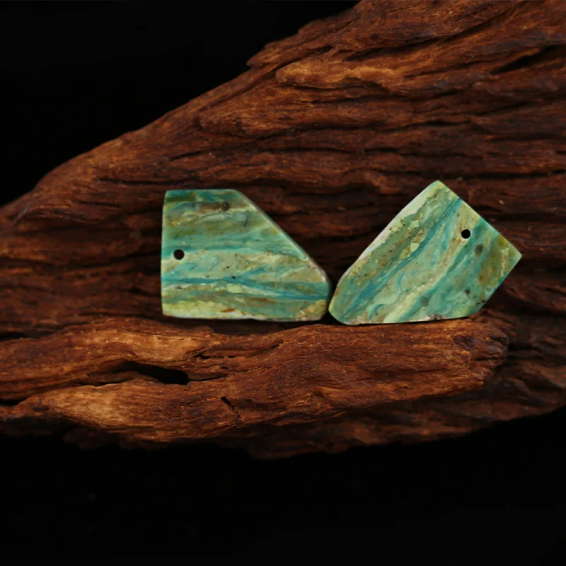 AAA+Artisan-Crafted Nugget Blue Opal Pendants Beads, Genuine Natural stones beads, Unique Stones for jewelry & DIY Earring Beads