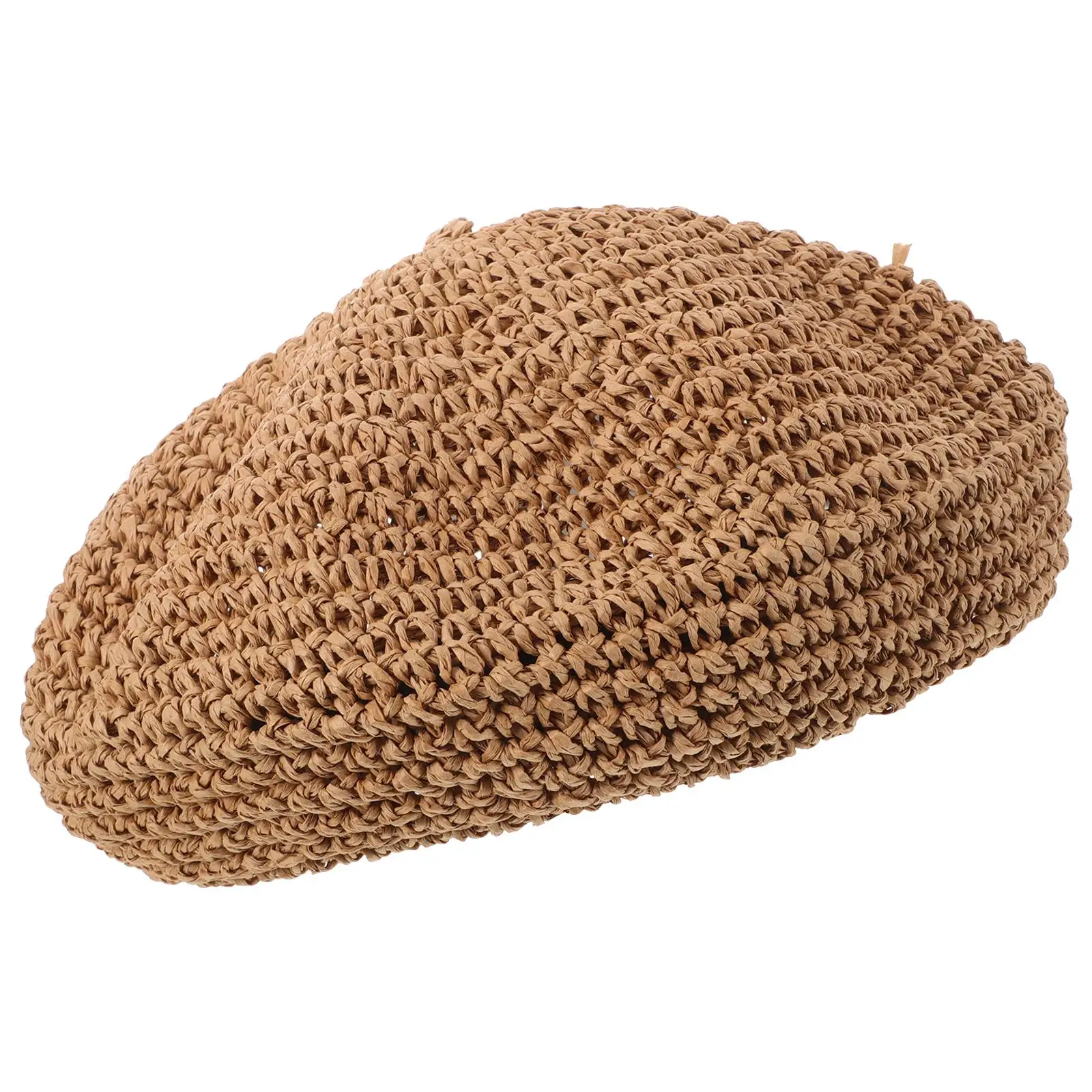 

Straw Beret for Women Durable Material Fashion Hat Female Beret Cap Fall Female Hat Beach Photo Shoot Summer Straw