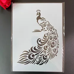 DIY Stencils Wall Painting Scrapbook Coloring Embossing Album Decorative Paper Card Template A4 29 * 21cm Animal peacockl