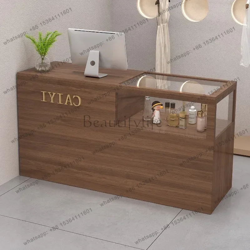 ld Corner Salon Reception Desks Simple Minimalist Design Bar Hotel Shop   Display Small Mostrador Office Furniture