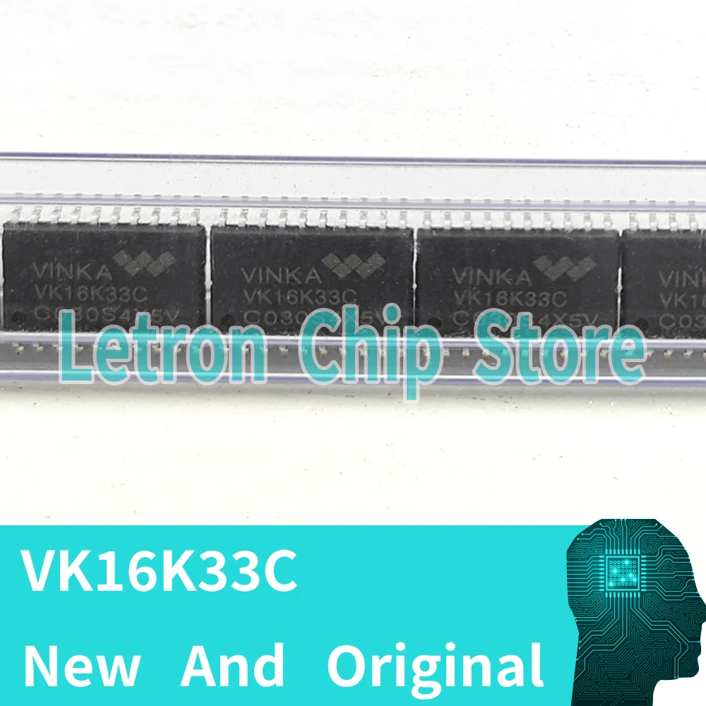 10PCS VK16K33C VK16K33 16K33 HT16K33 SOP-20 SOP20 7.2MM SOIC-20 SOIC20 SMD new and original IC Chipset