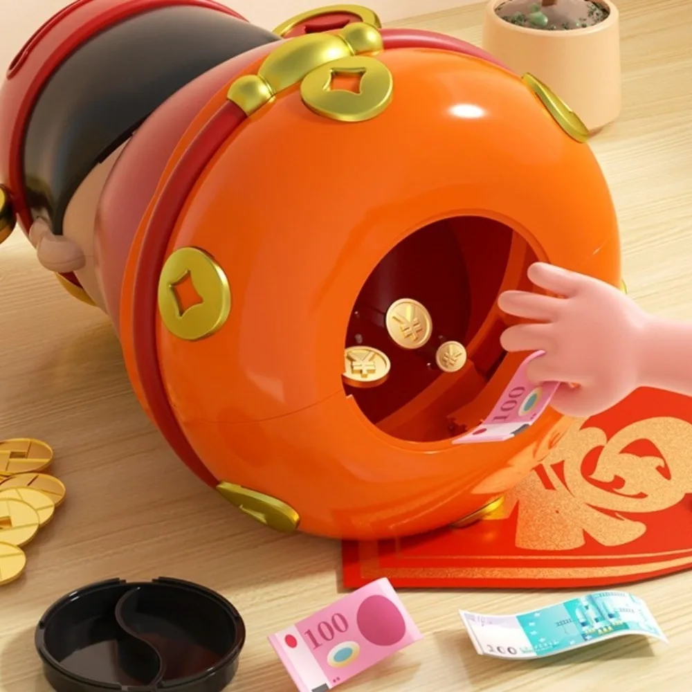 ถังออมทรัพย์ God of Wealth Piggy Bank ตกแต่งดีสัญลักษณ์จีนพระเจ้าเครื่องประดับการ์ตูนเปิดการ์ตูนกล่องเงิน