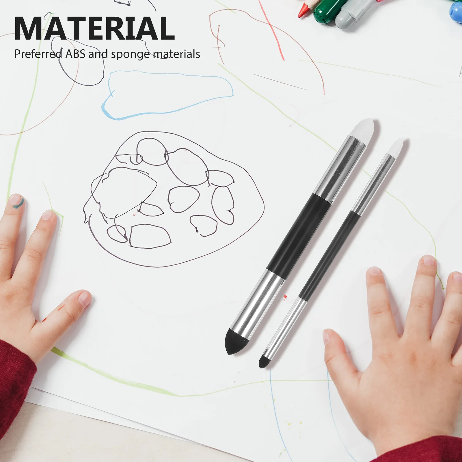 

4 Pcs Sketch Erase Pen Professional Drawing Supplies Sketching Tools for Blending Stumps Wiper Pencil Painting Erasers Blender