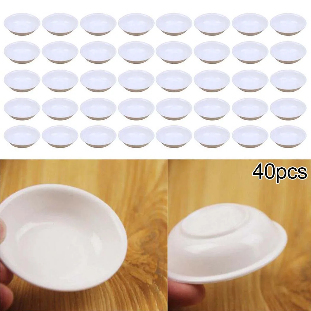 

40pcs Sauce Dish Appetizer Serving Tray Sauce Dishes Spice Plates Kitchen Supplies Plates Spice Dish Plate