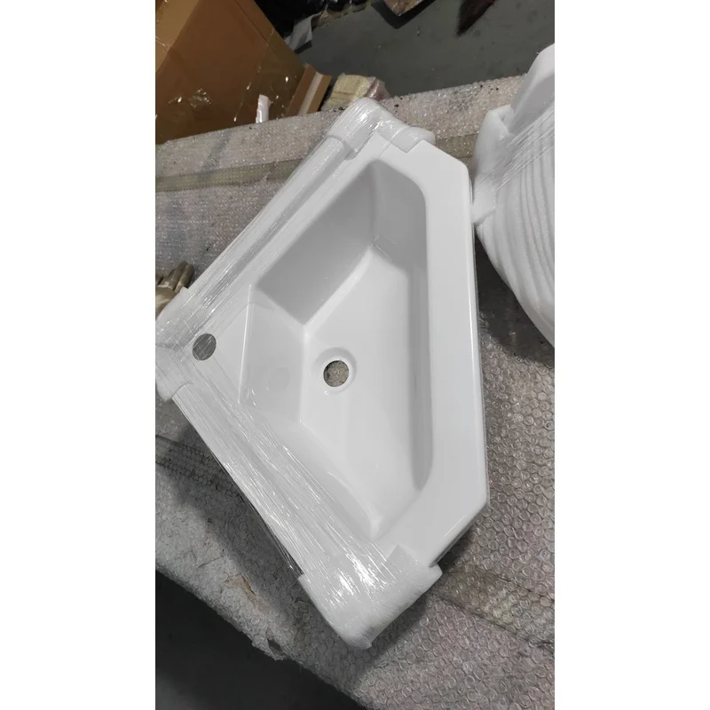 White Color RV Basin Acrylic Material Basin for caravan Can Choose the Faucet of the Trailer Basin