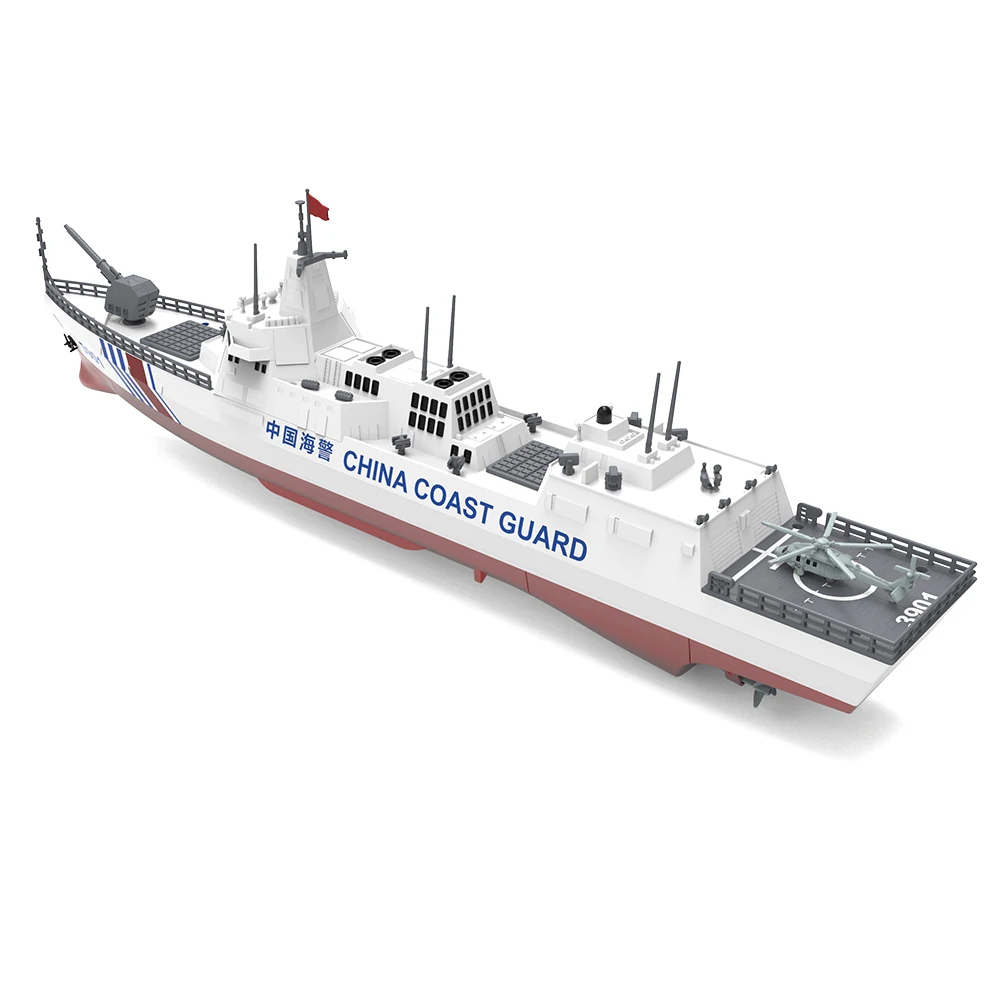 S16C 2.4G RC Łódź Policyjna Wodna Armatka Niszcząca Wersja RTR Podwójny Silnik Model Łodzi z Funkcją Spryskiwania Wody Uniwersalny Model Łodzi RC Zabawka