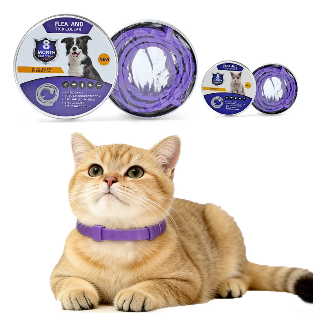

1 Pc Pet Flea Collars Cat & Dog Safe Effective External Deworming Neck Collars Calming Cat Anxiety Relief Stress
