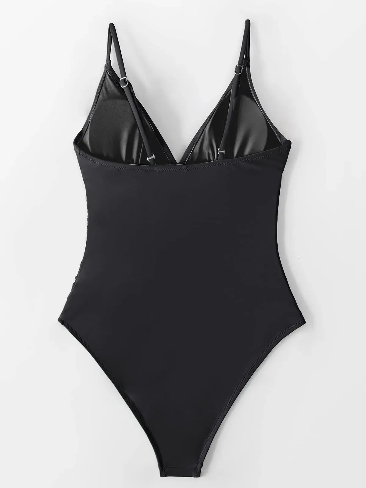 ملابس سباحة نسائية قطعة واحدة للتحكم في البطن ورقبة على شكل حرف V مكشكشة ومبطنة رافعة للأعلى ملابس سباحة صيفية للشاطئ