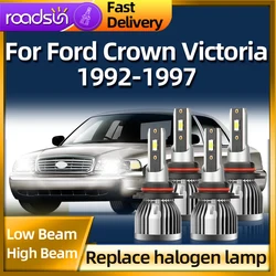 Roadsun 2/4 LED Headlight 110W High Power 9005 9006 Car Lamp Auto Light For Ford Crown Victoria 1992 1993 1994 1995 1996 1997