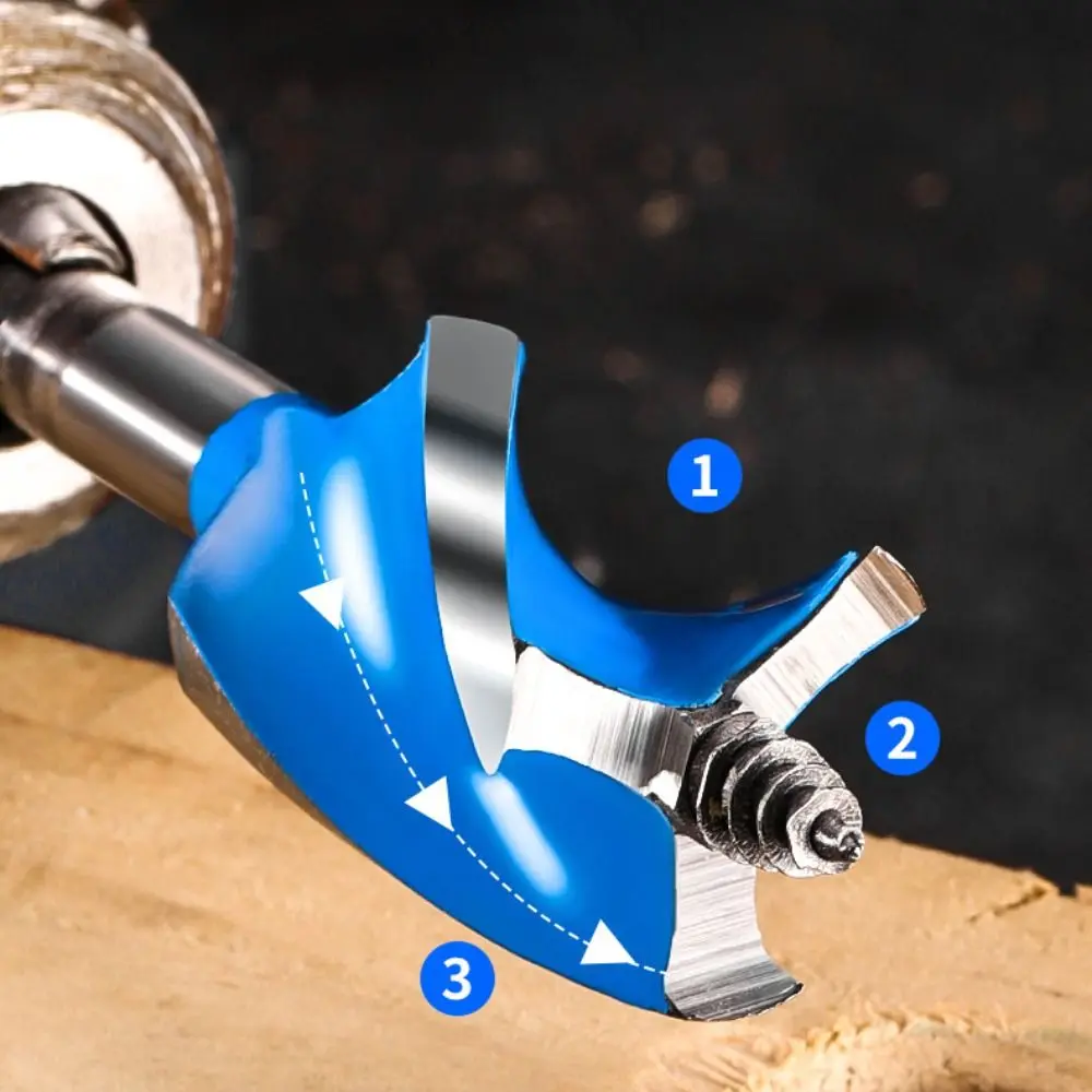 6pcs Solid Three Slot Twist Drill Bit Fast Cut Hex Handle Auger Drill Bits High Carbon Steel Antirust Hole Opener Woodworking