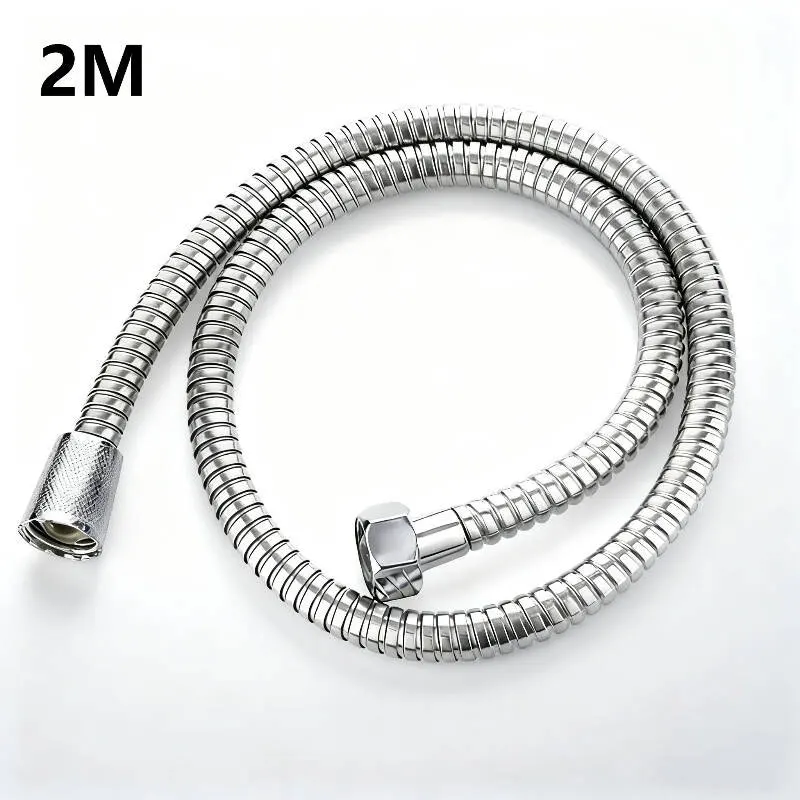 

Шланг для душа 1,5 м/2 м, универсальный ручной шланг для насадки для душа, изготовленный из нержавеющей стали, садовый шланг, домашняя труба, защита от запутывания, простая установка