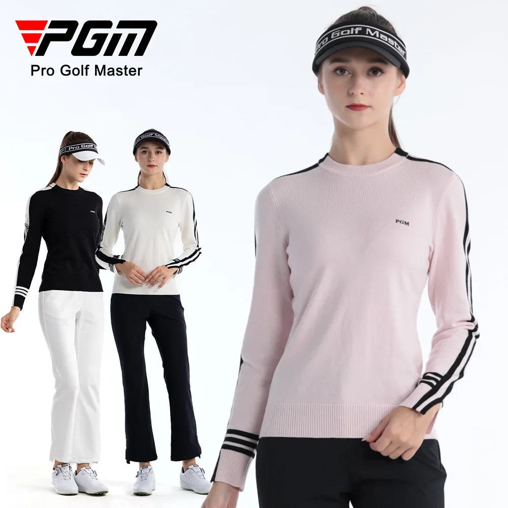 

PGM Golf Clothing Women's Sweater Base Sweater Autumn and Winter Warm Women's Woolen Top Soft and Comfortable