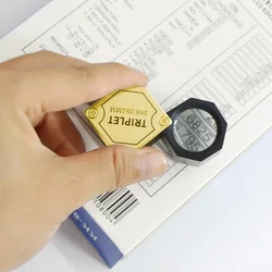Mini Magnifier 10X 20X 30X Foldable Pocket Magnifier Portable Jewelry Reading Glass Loupe for Jewelry Coins Gems Stamps
