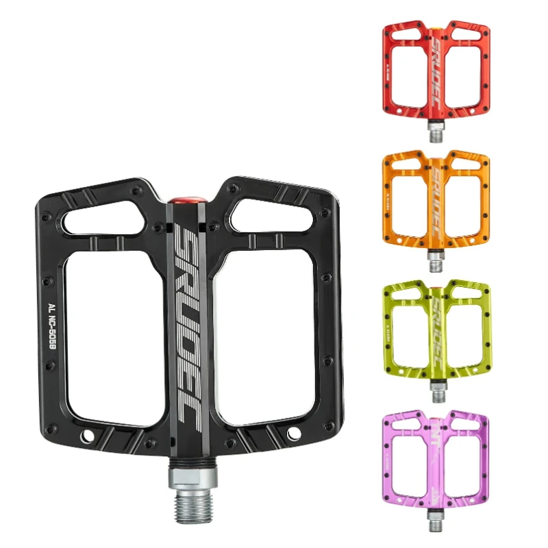 

New mountain bike pedal with anti slip and widened large foot, aluminum alloy tri pin bearing universal pedal