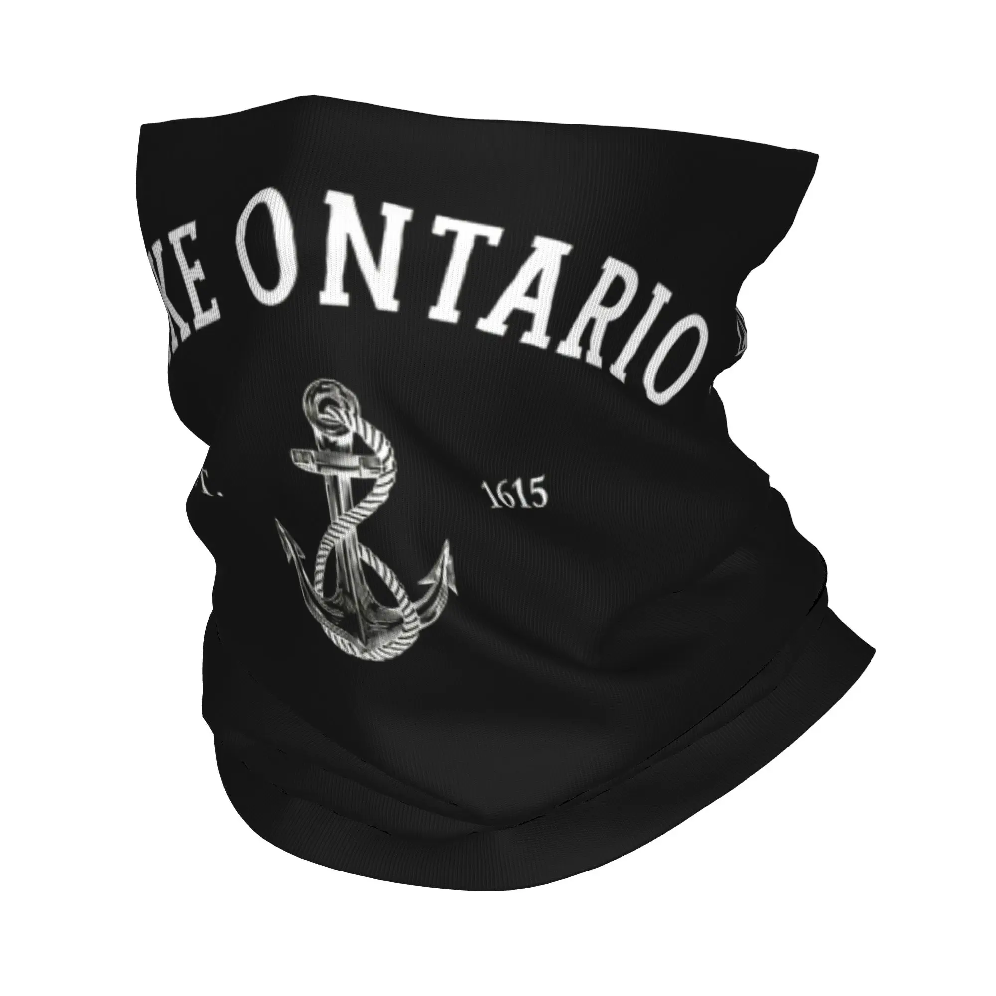 Anchor Souvenir Lake Ontario Bandana Neck Gaiter Balaclavas Wrap Scarf Print Great Lakes Headband Multi-use Riding Unisex Adult