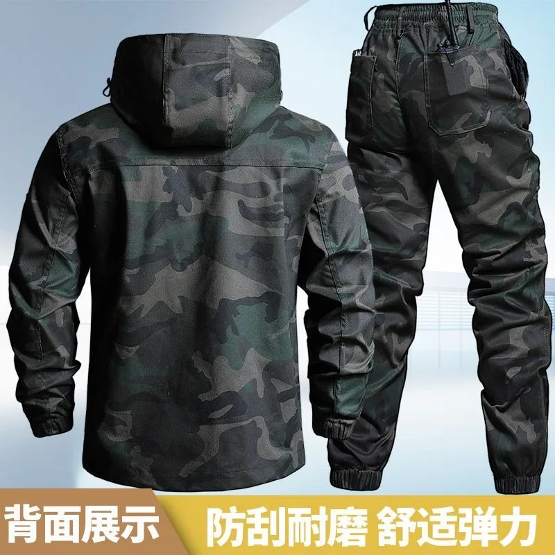 THORSOL Cycling Jacket Set Men Waterproof Bicycle Clothes Mountain Bike Trousers Camouflage Motorcycles Riding Suit Pantalon MTB