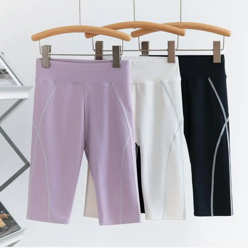 Girls Shark Five-Point Leggings Summer Kids Yoga Middle Pants Soft Kids Cycling Shorts Teenager Sport Clothing Baby Capris