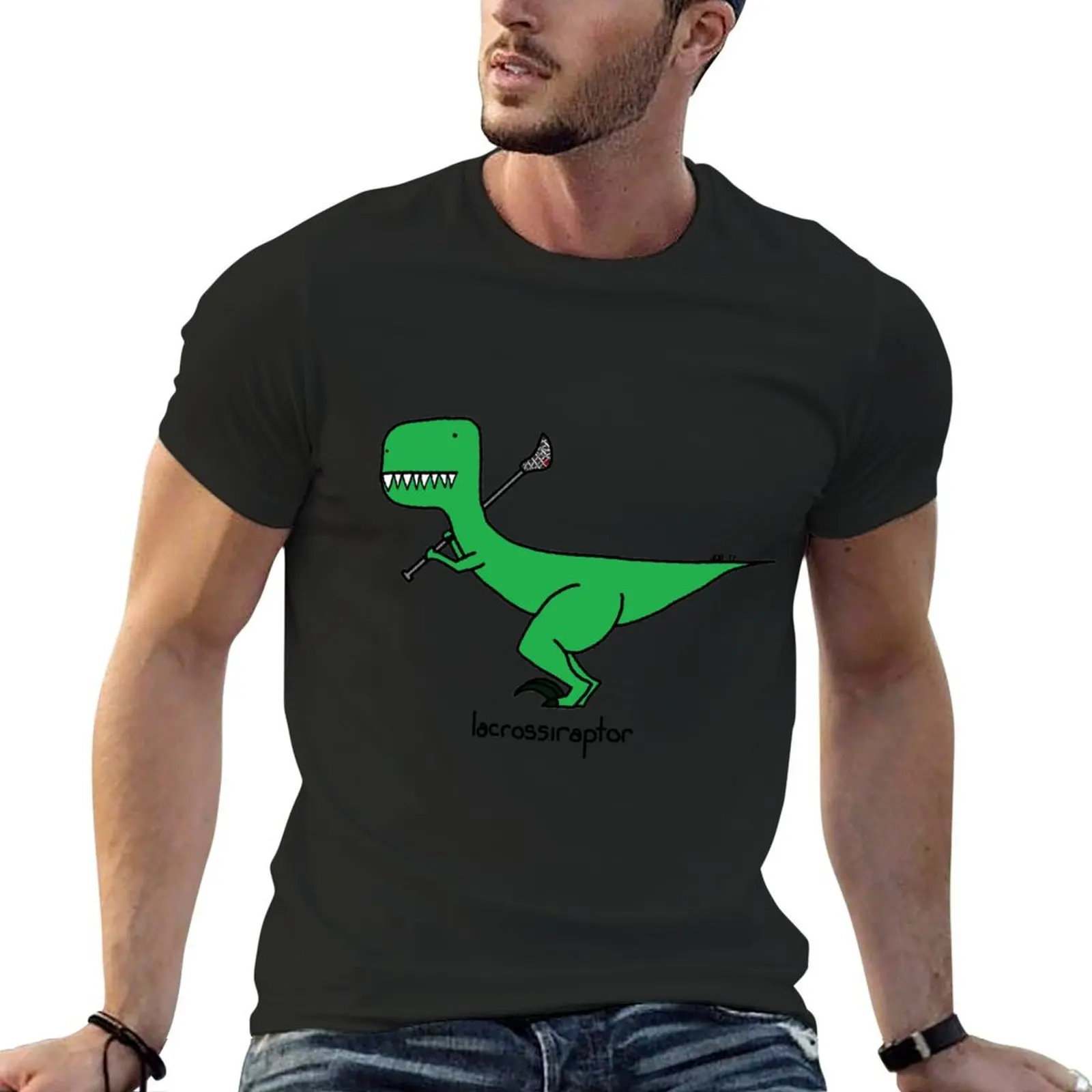 lacrossiraptor T-Shirt blanks man clothes plus size tops plain men t shirts