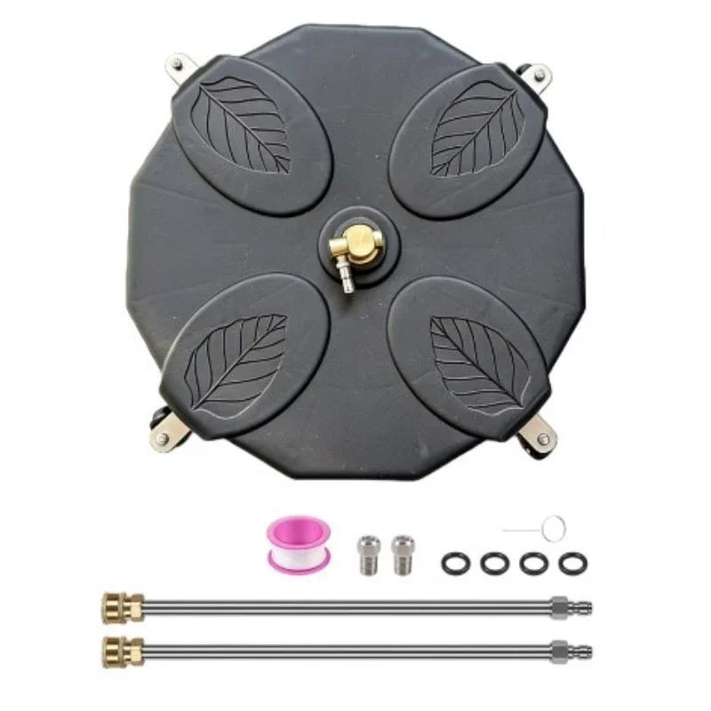

15" Surface Cleaner for Pressure Washer, Dual 360° Rotating Jets, 4000PSI Power Washer Surface Cleaner with 2 Extension Wands