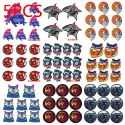 5PCS/Lots Animal Embroidered Patches For Clothing Shark Tiger Wolf Frog Patches On Clothes Badge Iron On Patches For Clothes DIY
