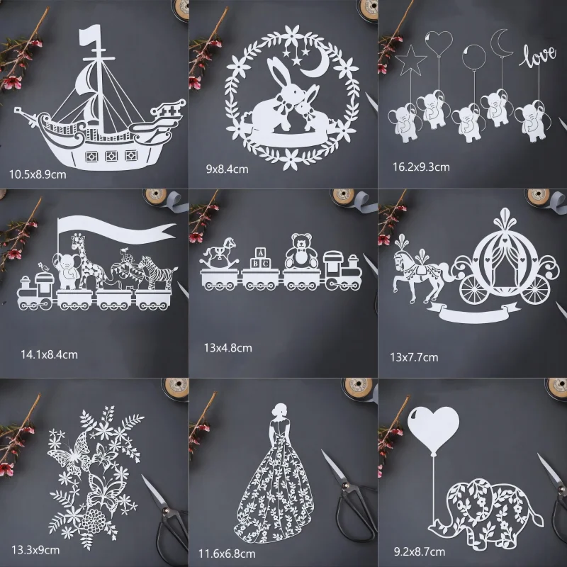 

Металлические вырубные формы Piggy Craft для скрапбукинга, серия Happy Animal, трафареты для вырезания, ножи-формы, штампы для бумаги