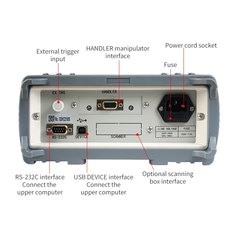 U2832 High-Precision LCR Digital Bridge 200kHz Bridge Tester Capacitance Resistance impedance inductance Tester