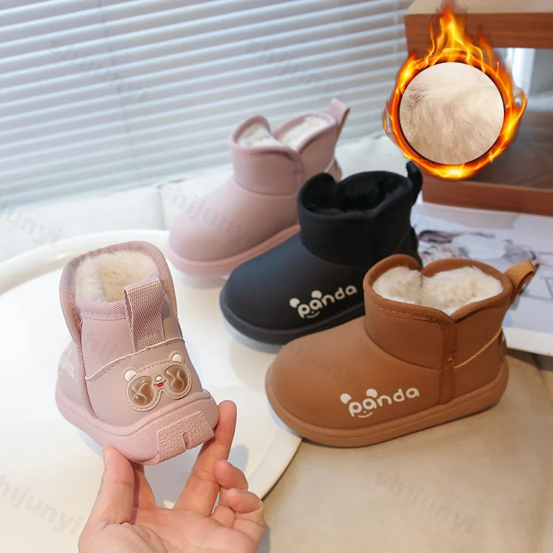 

Children Snow Boots Boys Girls Winter Warm Plush Cotton Ankle Boots 2025 New Classic Fashion Anti Slip Outdoor Kids Casual Shoes