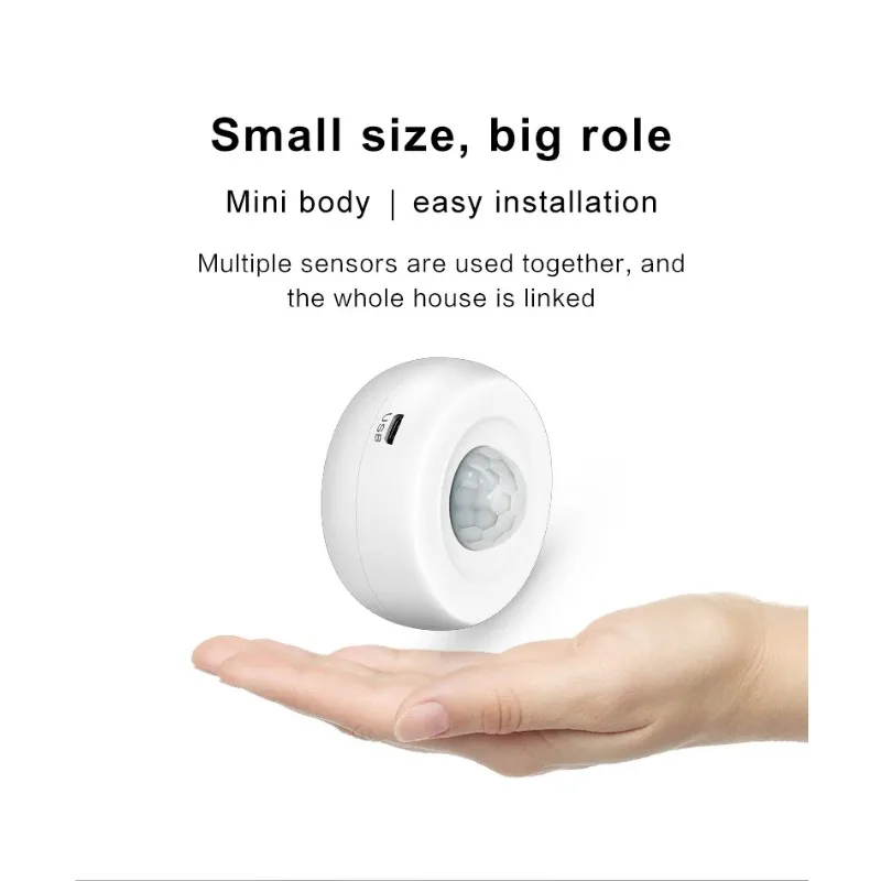 

Wireless Human Detection Motion Sensor Tuya Intelligent Mobile Remote Reminder WiFi Compatible Human Sensor for Home Security