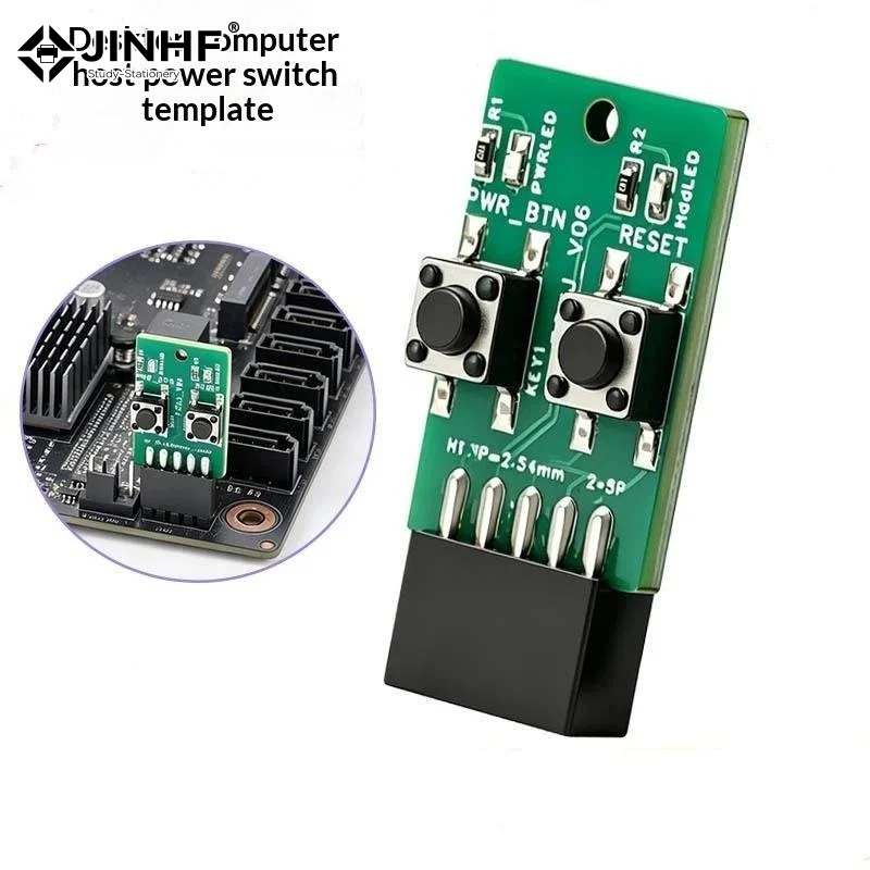 PC Power Reset Switch External Module 9Pin Motherboard Header With LED HDD Indicator For Computer Case DIY Repair