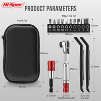 Hi-Spec Multifunction Tool Kits Bicycle Repair Tool Bag Easy Carry With 2-in-1 Ratchet Wrench Pry Bar S2 Bit Bike Accessories