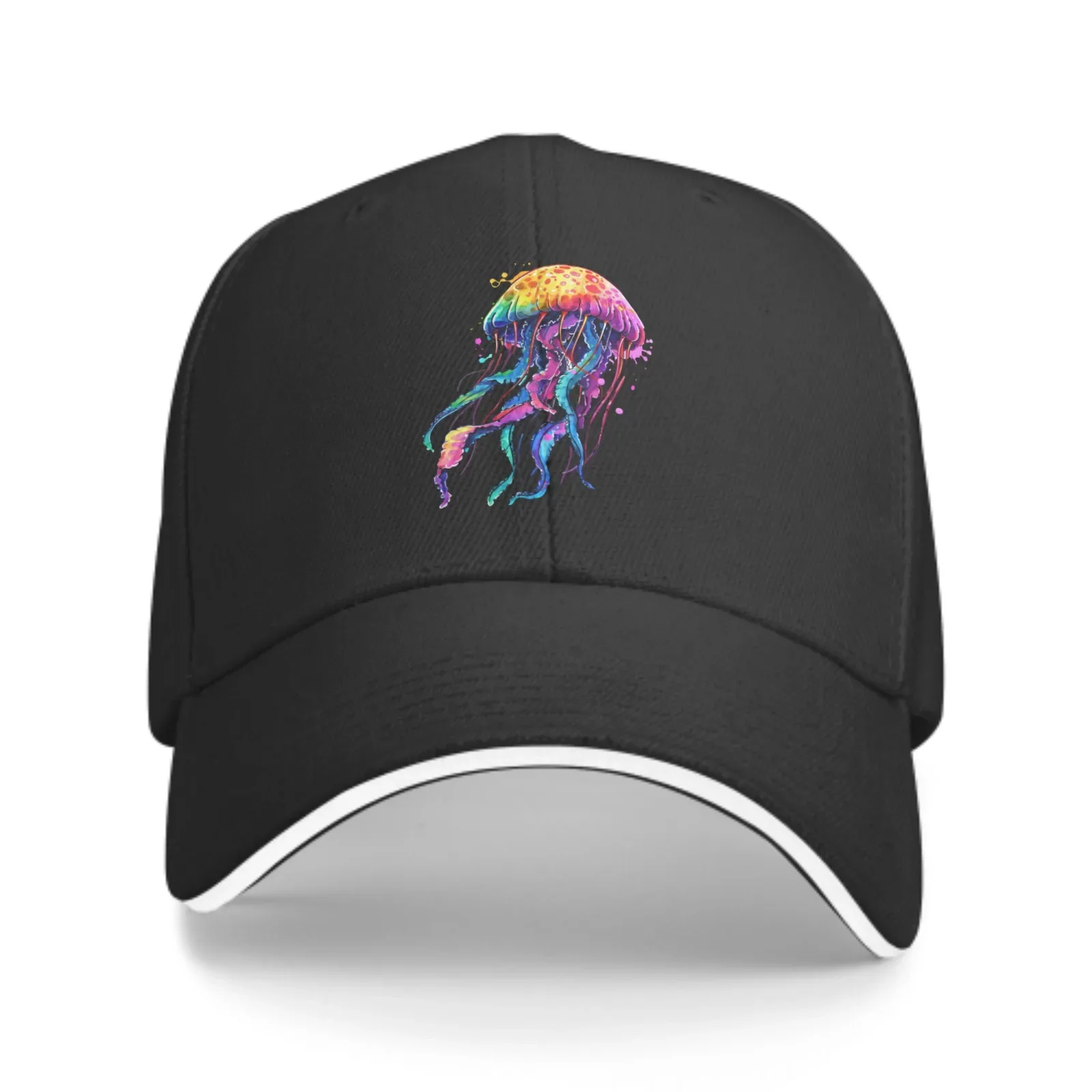 Colorful Jellyfish Baseball Caps Fashion Casquette for Men Women Adjustable Casual Trucker Hats for Sports Outdoor Activities