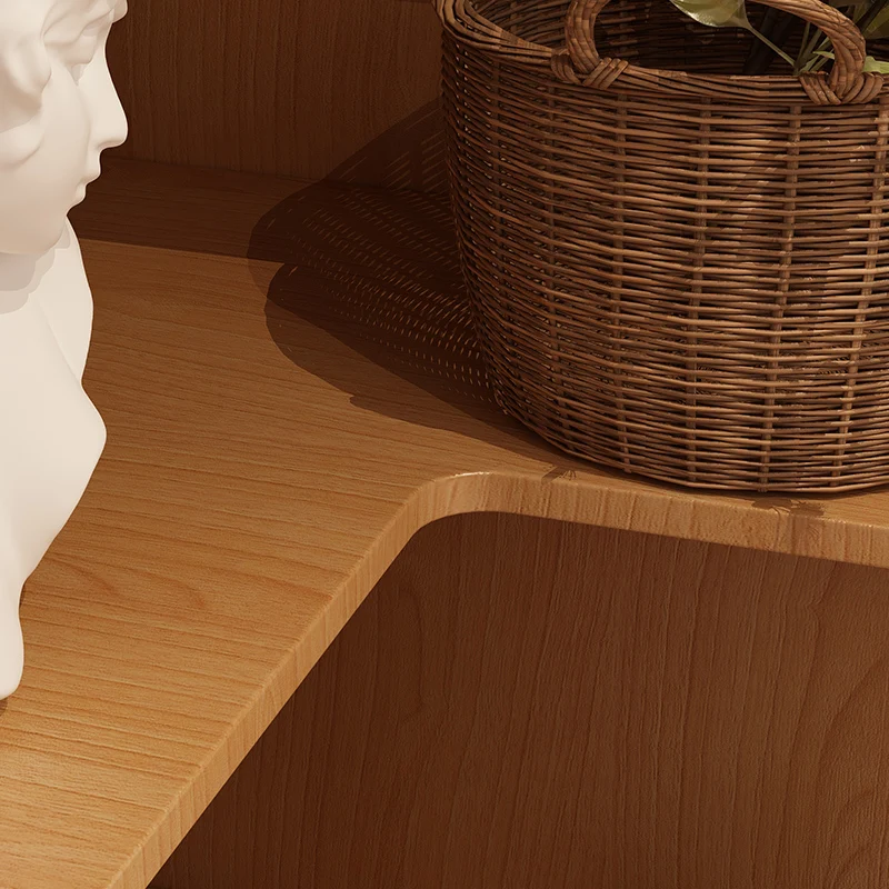 Nordic solid wood bookshelf floor shelf bedroom living room home against the wall all solid wood simple bookcase