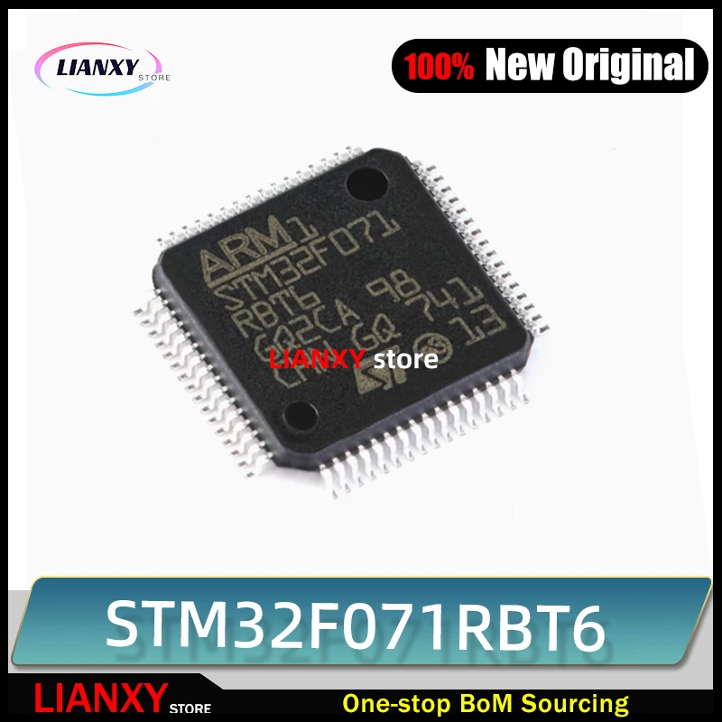 5Pcs/Lot Stm32F071Rbt6 32F071 071Rbt6 Lqfp64 32-Bit Microcontroller Ic