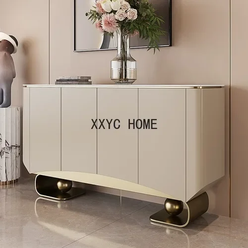 

Stone Plate Sideboard Cabinet Modern Minimalist Small Apartment Living Room Entrance Cabinet Complete High-End