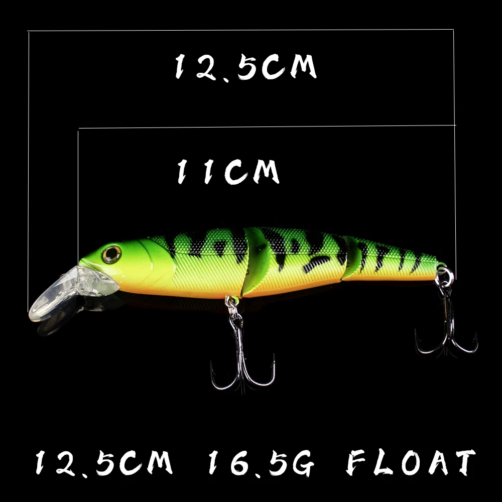 AYWFISH Special Offer 10.5CM 16.7G Minnow Swimbait Floating Lifelike Snake Fishing Lure Jointed Artificial Hard Bait ( Limited )