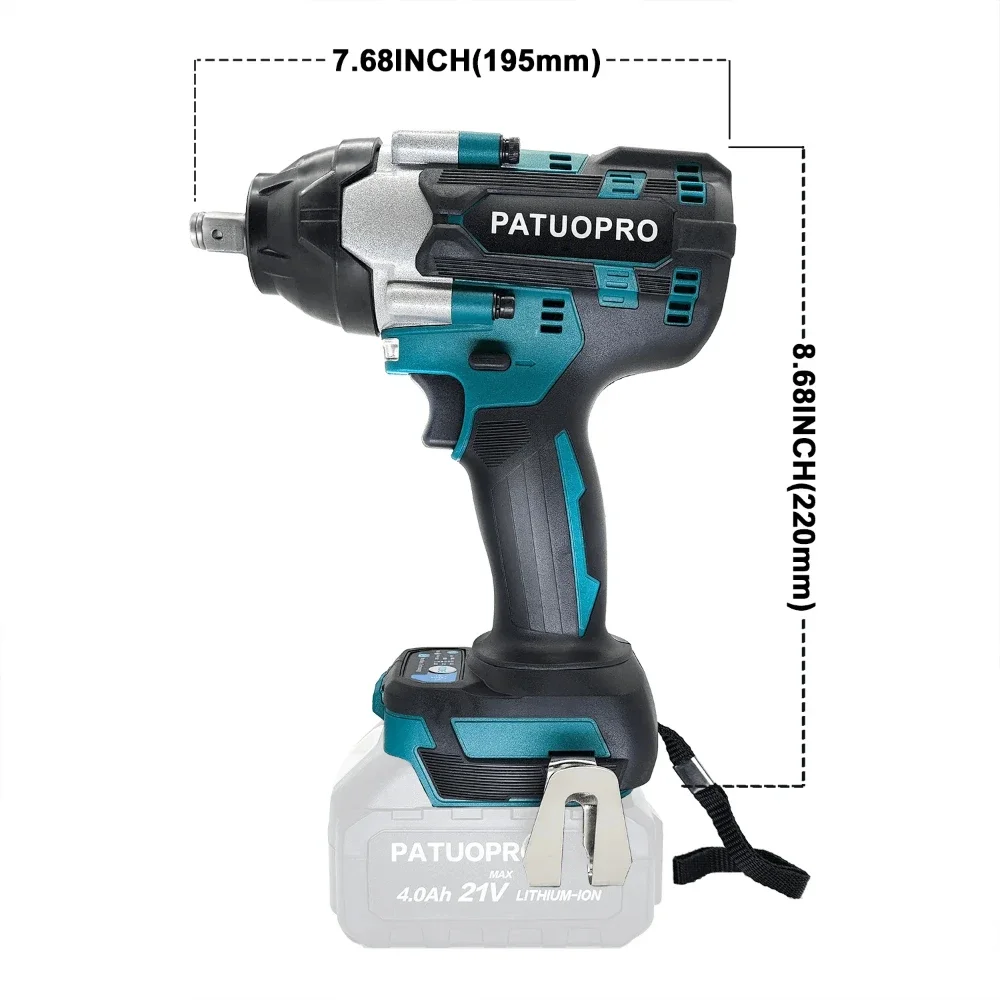 1500N.m Brushless Cordless Impact Wrench 1/2 inch High Torque Electric Wrench fit Makita 18v Battery